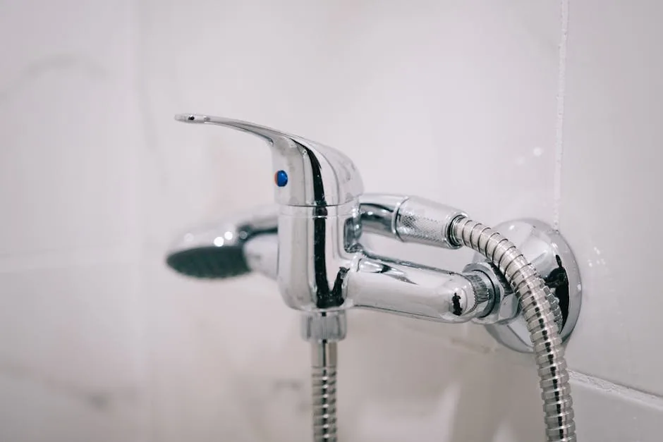Chrome bathroom faucet