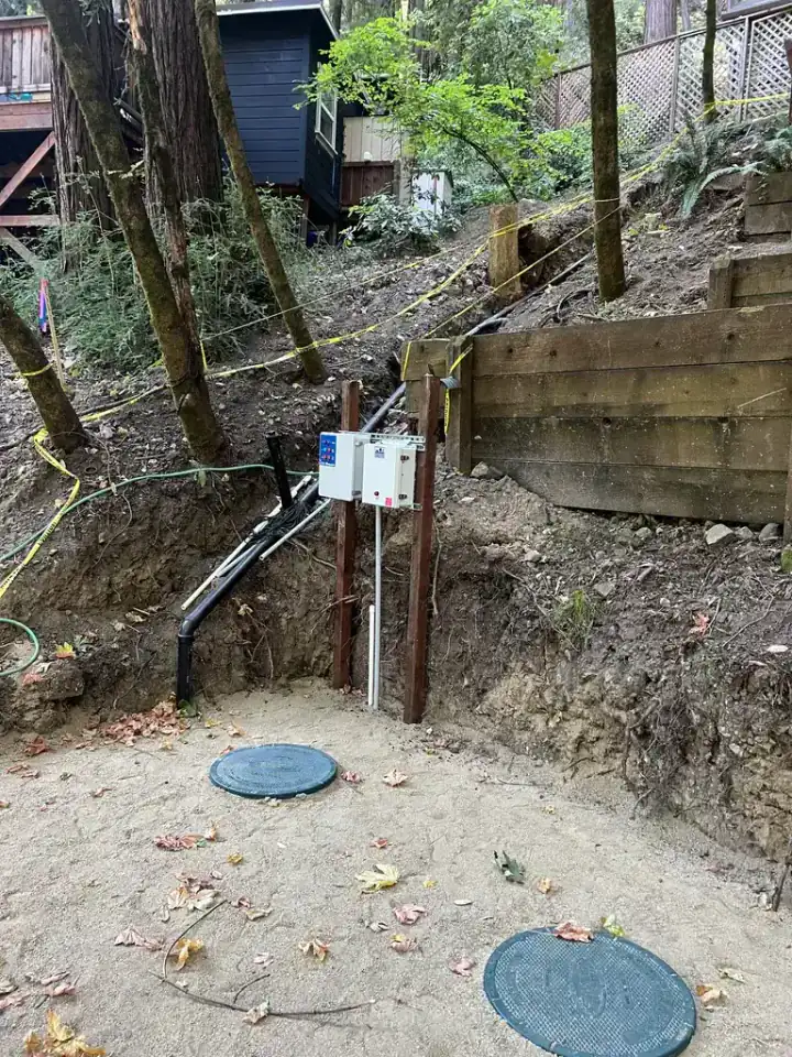 Advanced septic control panel and system access points