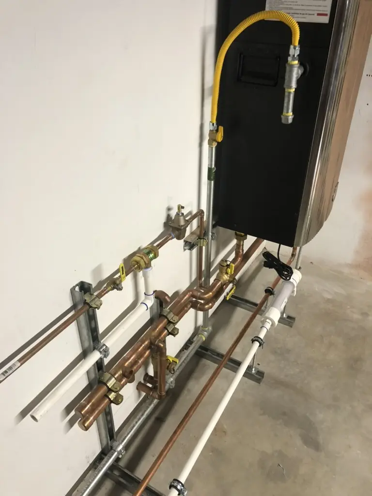 Commercial plumbing installation