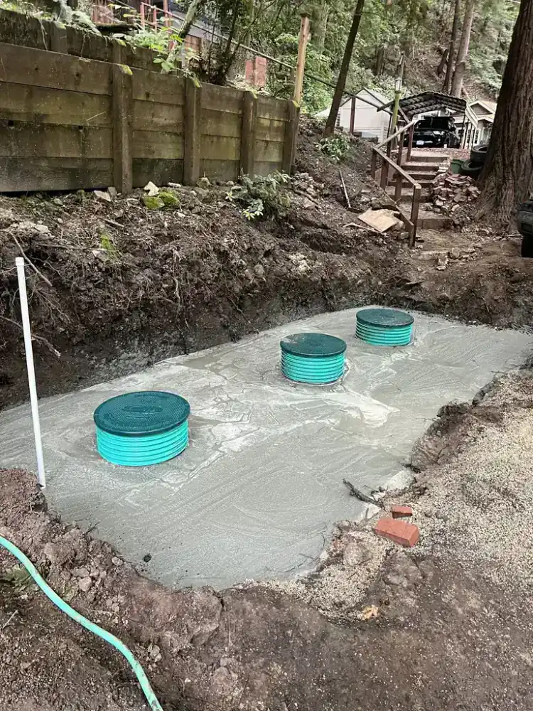 Engineered septic system access points